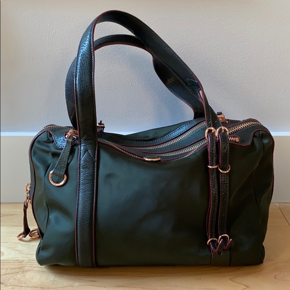 MZ Wallace Collette Nylon Tote Forest Green